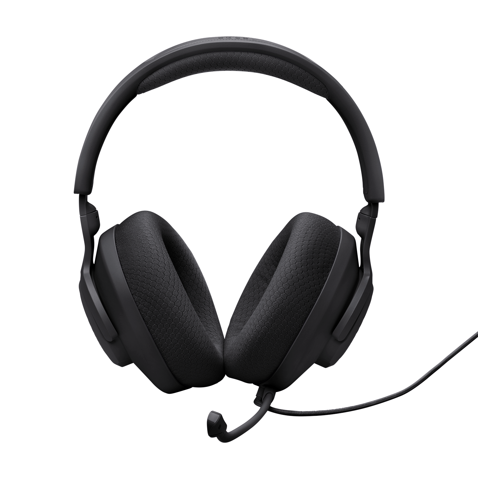 JBL Quantum 100M2 - Black - Wired over-ear gaming headset with detachable mic and mute option - Front